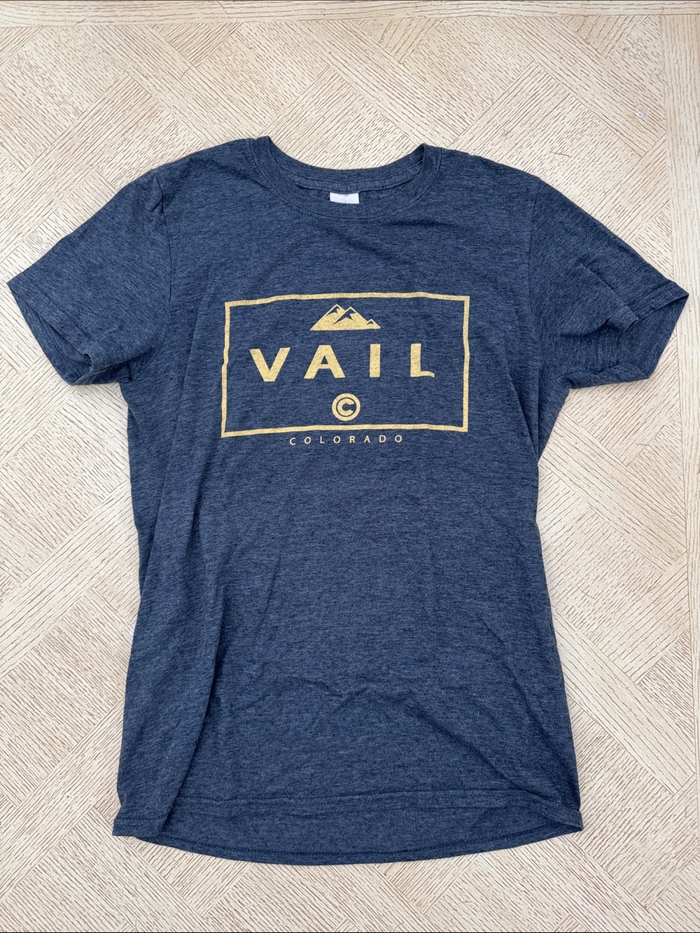 Vail Co Ringspun Blue Graphic Tee - Women’s S